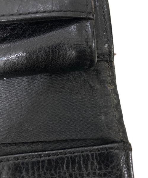 CHROME HEARTS（クロムハーツ）CHROME HEARTS (クロムハーツ) レザー ウェーブウォレット ブラックの古着・服飾アイテム