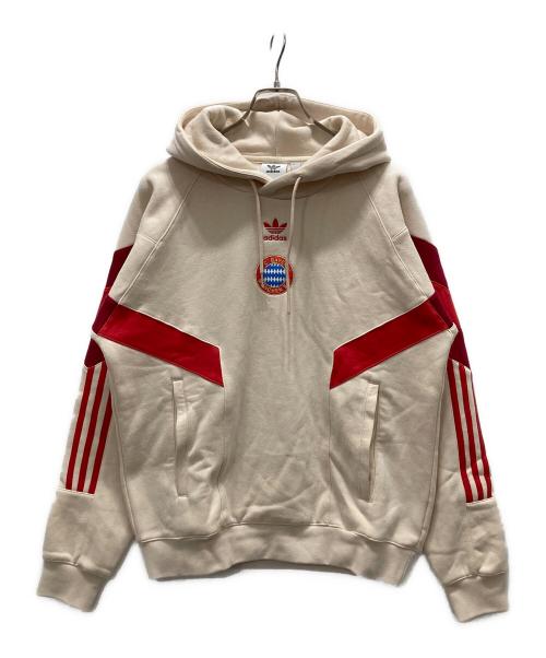 adidas（アディダス）adidas (アディダス) プルオーバーパーカー ベージュ サイズ:XSの古着・服飾アイテム