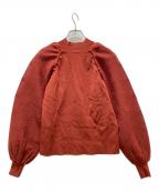 Ameriアメリ）の古着「変形シースルーボリュームニット」｜オレンジ