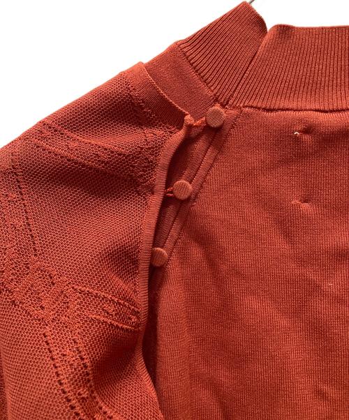 Ameri（アメリ）AMERI (アメリ) 変形シースルーボリュームニット オレンジ サイズ:Fの古着・服飾アイテム