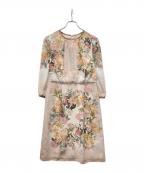 sunaunaスーナウーナ）の古着「花柄ワンピース」｜ピンク