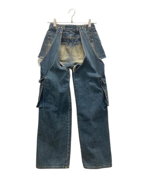 SPIRALGIRL（スパイラルガール）SPIRALGIRL (スパイラルガール) 2WAY カーゴオーバーダイデニム ブルー サイズ:Sの古着・服飾アイテム