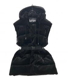 DIESEL（ディーゼル）の古着「ノースリーブダウンジャケット/W-LALLA-SL」｜ブラック