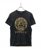 VERSACEヴェルサーチェ）の古着「メデューサプリントTシャツ」｜ブラック