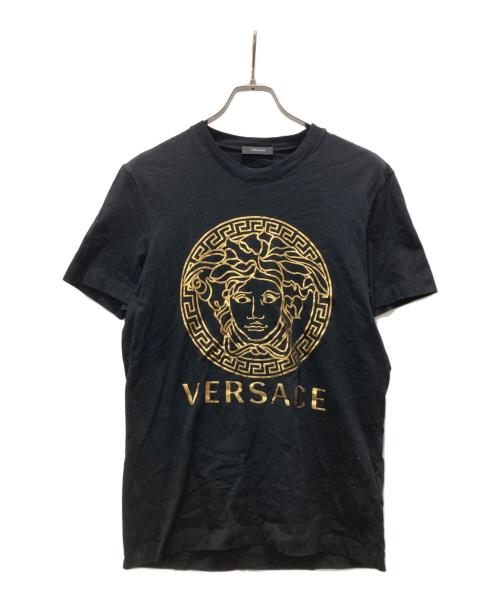 VERSACE（ヴェルサーチェ）VERSACE (ヴェルサーチェ) メデューサプリントTシャツ ブラック サイズ:Sの古着・服飾アイテム