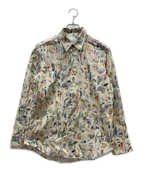 PAUL SMITH（ポールスミス）Paul Smith (ポールスミス) “Little Beasts” 総柄シャツ ベージュ サイズ:MEDIUMの古着・服飾アイテム