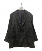 LANVIN en Bleuランバンオンブルー）の古着「チェック柄2Bジャケット」｜ブラウン