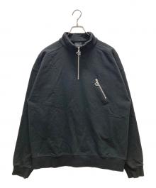OY（オーワイ）の古着「ハーフジップスウェット」｜ブラック