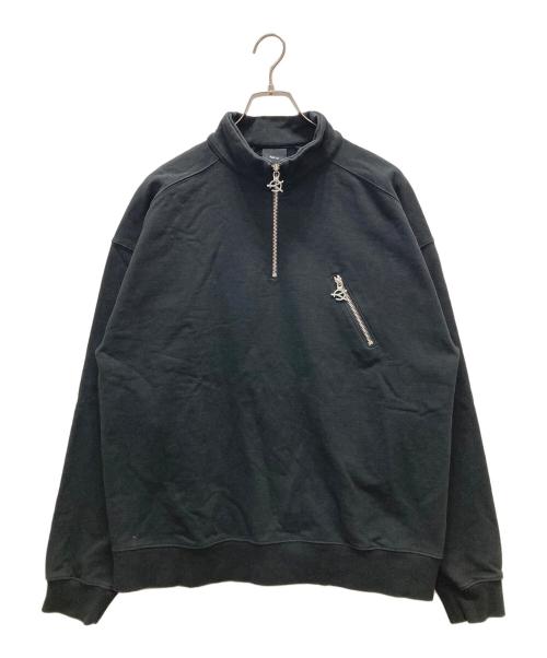 OY（オーワイ）OY (オーワイ) ハーフジップスウェット ブラック サイズ:記載なしの古着・服飾アイテム