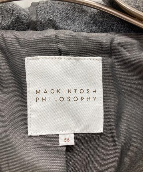 MACKINTOSH PHILOSOPHY（マッキントッシュ フィロソフィー）MACKINTOSH PHILOSOPHY (マッキントッシュ フィロソフィー) ウールビーバーショートコート グレー サイズ:36の古着・服飾アイテム