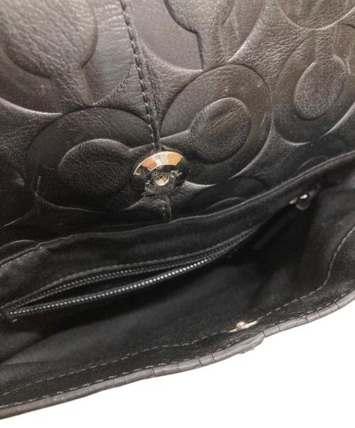COACH（コーチ）COACH (コーチ) ショルダーバッグ/Op Art Embossed Leather Slim Messenger オプアート ブラックの古着・服飾アイテム
