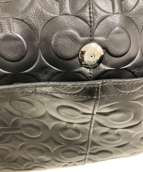 COACH（コーチ）COACH (コーチ) ショルダーバッグ/Op Art Embossed Leather Slim Messenger オプアート ブラックの古着・服飾アイテム
