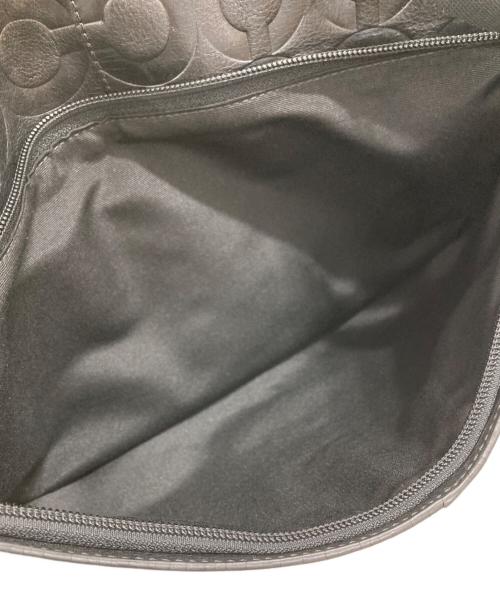 COACH（コーチ）COACH (コーチ) ショルダーバッグ/Op Art Embossed Leather Slim Messenger オプアート ブラックの古着・服飾アイテム