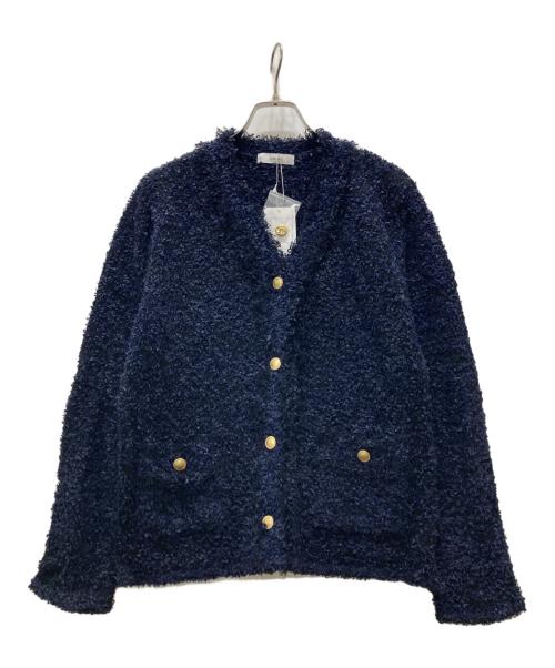 suadeo（スアデオ）suadeo (スアデオ) ニットツイードジャケット ネイビー サイズ:40 未使用品の古着・服飾アイテム