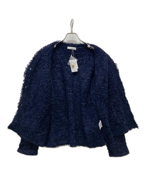 suadeo（スアデオ）suadeo (スアデオ) ニットツイードジャケット ネイビー サイズ:40 未使用品の古着・服飾アイテム