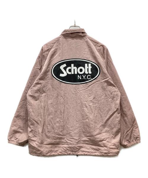 SCHOTT BROS.（ショット）SCHOTT BROS. (ショット) OVAL LOGOコーチジャケット ピンク サイズ:Lの古着・服飾アイテム