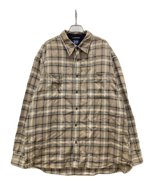 GAP（ギャップ）GAP (ギャップ) ネルシャツ ベージュ サイズ:Lの古着・服飾アイテム