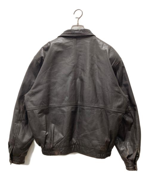 liberte（リベルテ）liberte (リベルテ) レザーブルゾン ブラウン サイズ:Lの古着・服飾アイテム