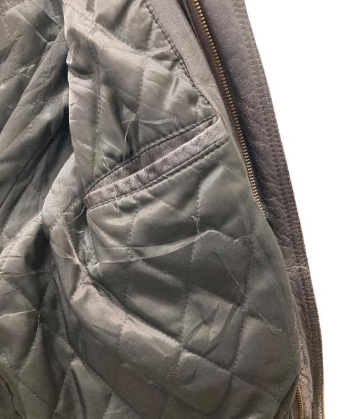 liberte（リベルテ）liberte (リベルテ) レザーブルゾン ブラウン サイズ:Lの古着・服飾アイテム