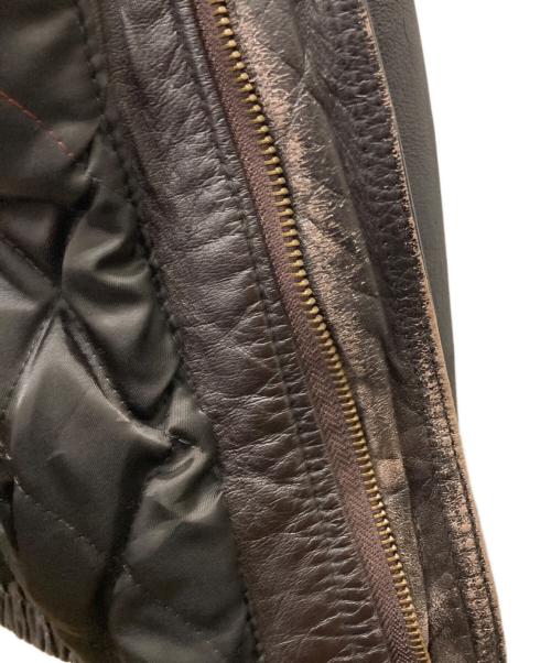 liberte（リベルテ）liberte (リベルテ) レザーブルゾン ブラウン サイズ:Lの古着・服飾アイテム