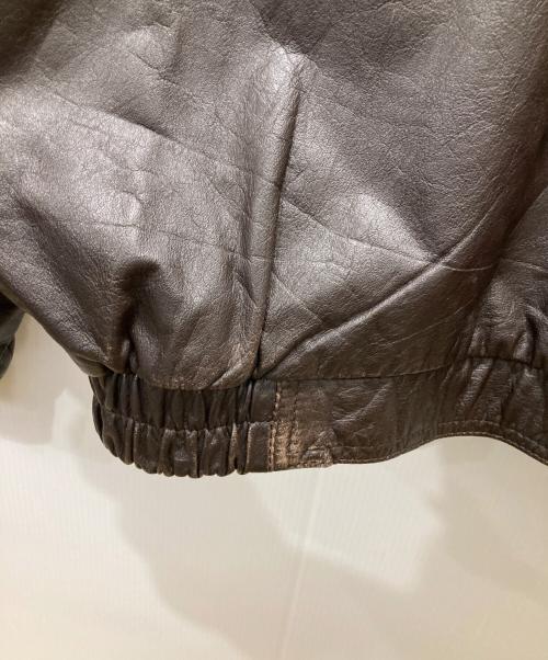liberte（リベルテ）liberte (リベルテ) レザーブルゾン ブラウン サイズ:Lの古着・服飾アイテム