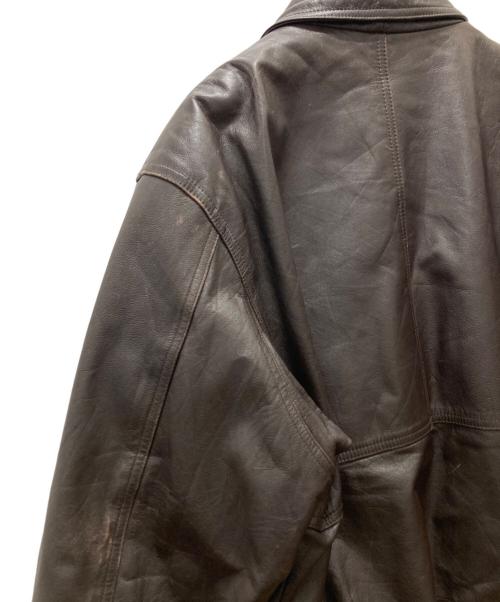 liberte（リベルテ）liberte (リベルテ) レザーブルゾン ブラウン サイズ:Lの古着・服飾アイテム