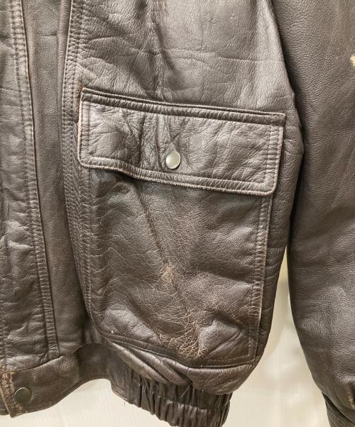 liberte（リベルテ）liberte (リベルテ) レザーブルゾン ブラウン サイズ:Lの古着・服飾アイテム