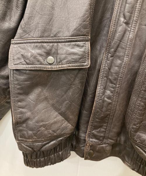 liberte（リベルテ）liberte (リベルテ) レザーブルゾン ブラウン サイズ:Lの古着・服飾アイテム