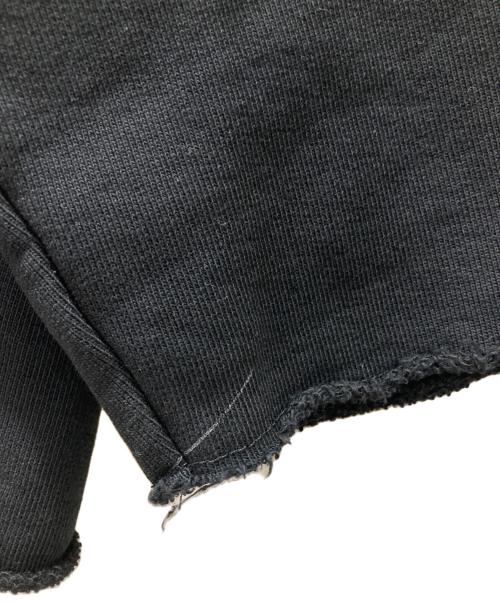 MM6 Maison Margiela（エムエムシックスメゾンマルジェラ）MM6 Maison Margiela (エムエムシックスメゾンマルジェラ) ロゴプリントクロップドプルオーバーパーカー ブラック サイズ:Mの古着・服飾アイテム