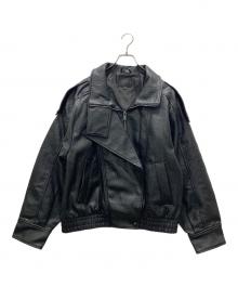 ZARA（ザラ）の古着「Fレザージャケット」｜ブラック