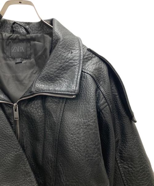 ZARA（ザラ）ZARA (ザラ) Fレザージャケット ブラック サイズ:Mの古着・服飾アイテム