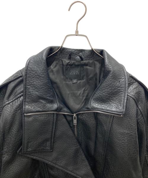 ZARA（ザラ）ZARA (ザラ) Fレザージャケット ブラック サイズ:Mの古着・服飾アイテム
