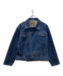 ELJOHN（エルジョン）の古着「デニムダブルライダースジャケット」｜インディゴ