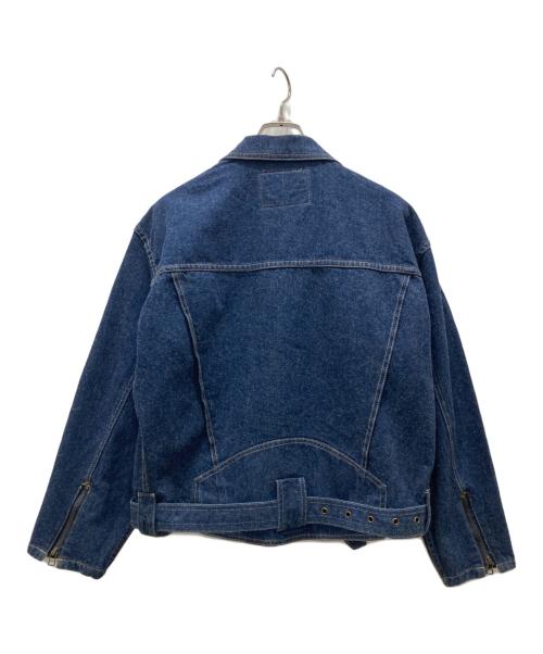 ELJOHN（エルジョン）ELJOHN (エルジョン) デニムダブルライダースジャケット インディゴ サイズ:Mの古着・服飾アイテム