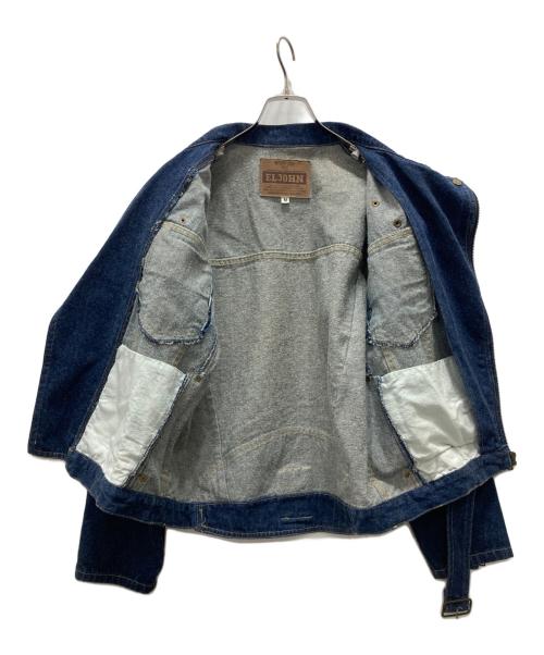 ELJOHN（エルジョン）ELJOHN (エルジョン) デニムダブルライダースジャケット インディゴ サイズ:Mの古着・服飾アイテム