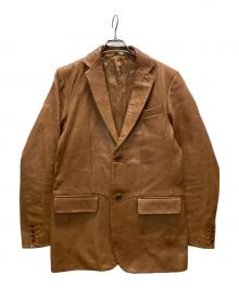 BANANA REPUBLIC（バナナリパブリック）の古着「テーラードレザージャケット」｜ブラウン
