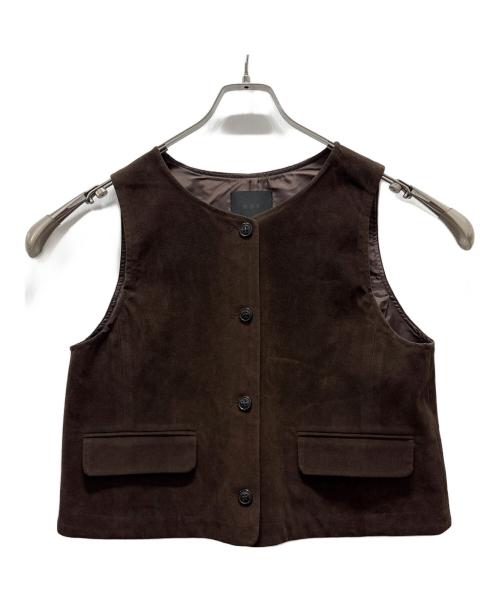 KBF（ケービーエフ）KBF (ケービーエフ) ミニマルベスト ブラウン サイズ:Oneの古着・服飾アイテム