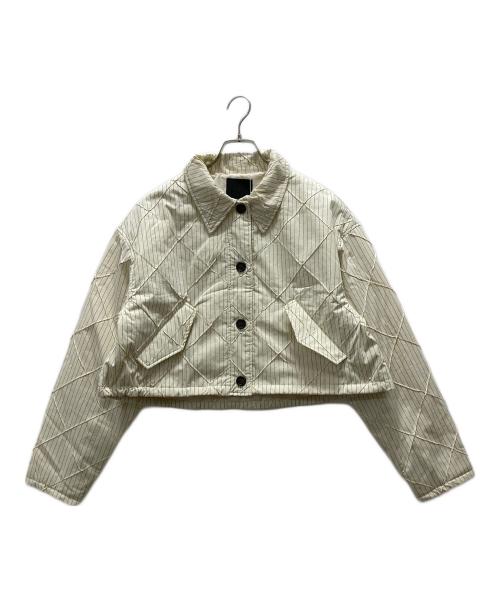 KBF（ケービーエフ）KBF (ケービーエフ) キルティングシャツブルゾン ベージュ サイズ:One 未使用品の古着・服飾アイテム