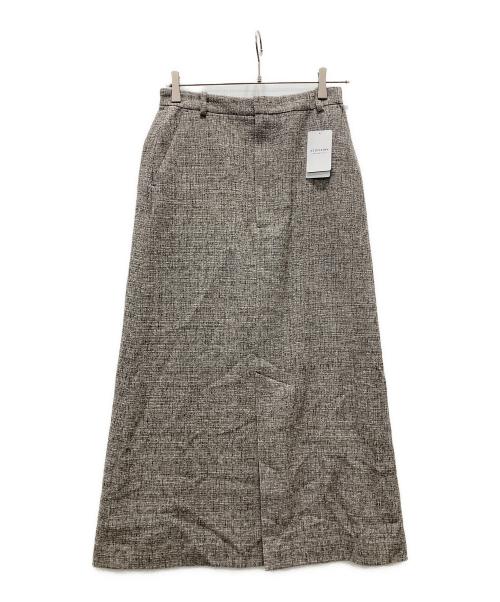 IENA（イエナ）IENA (イエナ) ツイードスリットスカート ベージュ サイズ:38 未使用品の古着・服飾アイテム