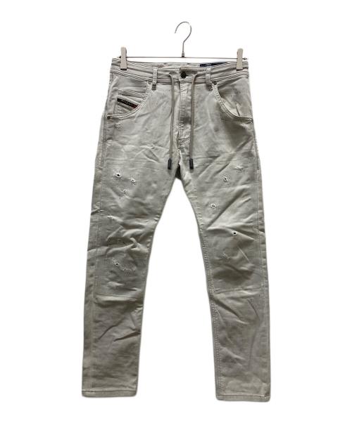 DIESEL（ディーゼル）DIESEL (ディーゼル) ダメージデニムパンツ ホワイト サイズ:26の古着・服飾アイテム