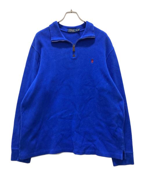 POLO RALPH LAUREN（ポロ・ラルフローレン）POLO RALPH LAUREN (ポロ・ラルフローレン) ハーフジップニットポロ ブルー サイズ:XLの古着・服飾アイテム