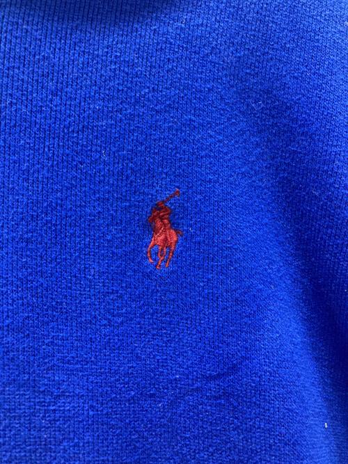 POLO RALPH LAUREN（ポロ・ラルフローレン）POLO RALPH LAUREN (ポロ・ラルフローレン) ハーフジップニットポロ ブルー サイズ:XLの古着・服飾アイテム