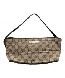 GUCCI（グッチ）の古着「GGキャンパス アクセサリーポーチ」｜ベージュ