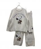 gelato pique×PEANUTSジェラートピケ×ピーナッツ）の古着「SNOOPY×BEAR ジャガードセットアップ」｜ホワイト