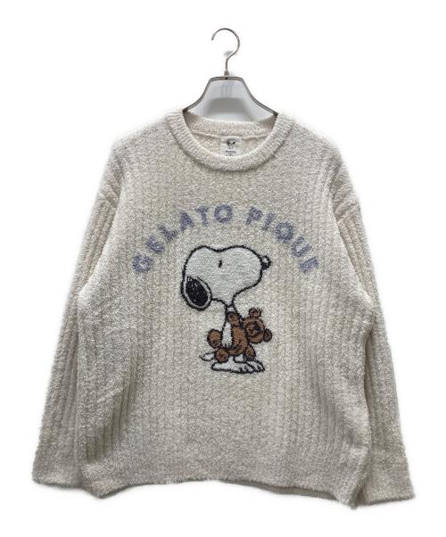 gelato pique（ジェラートピケ）gelato pique (ジェラートピケ) PEANUTS (ピーナッツ) SNOOPY×BEAR ジャガードセットアップ ホワイト サイズ:Fの古着・服飾アイテム