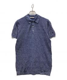CIRCOLO 1901（チルコロ1901）の古着「ニットポロシャツ」｜スカイブルー