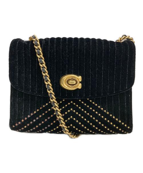 COACH（コーチ）COACH (コーチ) パーカー18ウィズキルティングアンドリベットプラム ブラックの古着・服飾アイテム