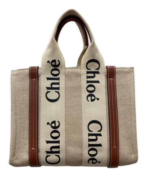 Chloe（クロエ）Chloe (クロエ) WOODYスモールトートバッグ ベージュの古着・服飾アイテム