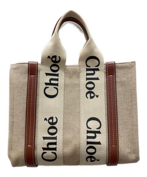 Chloe（クロエ）Chloe (クロエ) WOODYスモールトートバッグ ベージュの古着・服飾アイテム