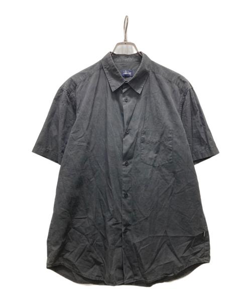 stussy（ステューシー）stussy (ステューシー) USA製半袖シャツ ブラック サイズ:Lの古着・服飾アイテム